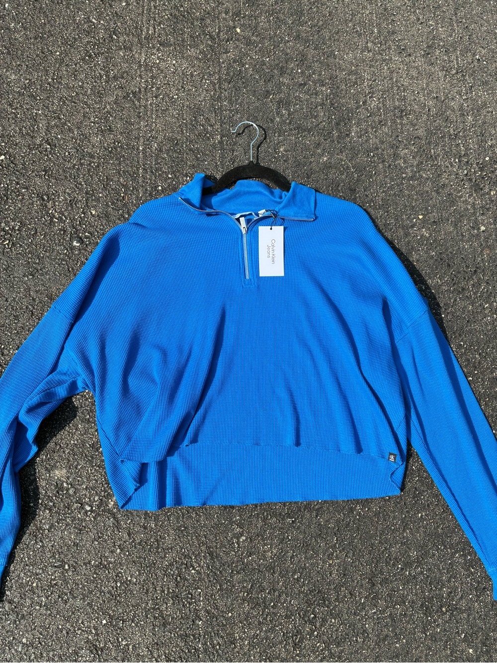 Calvin Klein Bright Blue Quarter-Zip Pullover